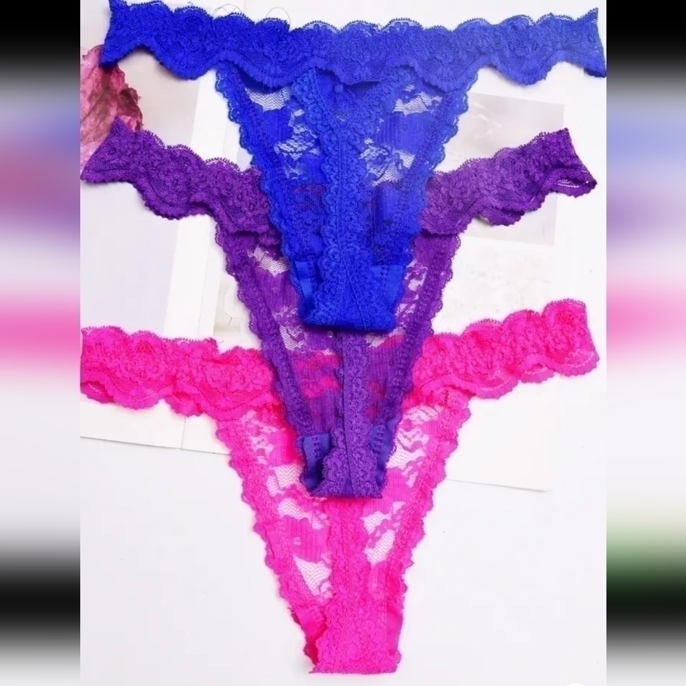 Nwot 3pc lace thong set - Picture 1 of 4